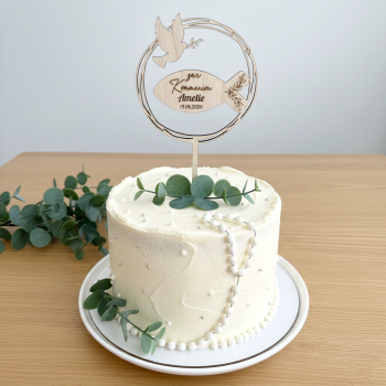 Preview: Topper aus Holz personalisiert mit Text